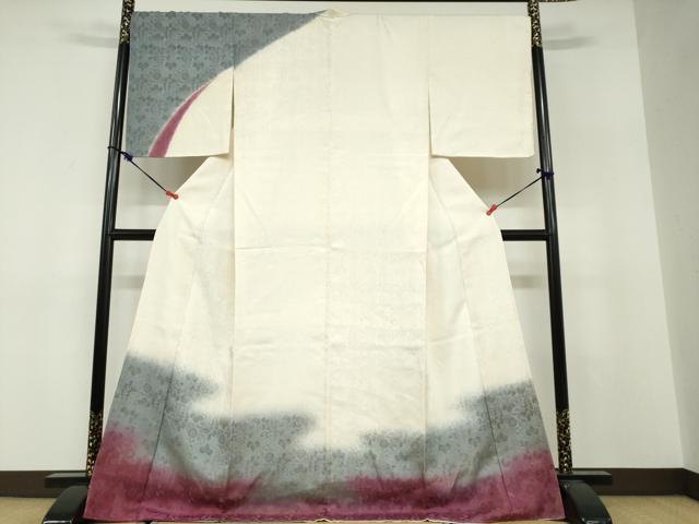 平和屋着物●訪問着　霞文　暈し染め　金通し地　正絹　逸品　未使用　DABF1549ud