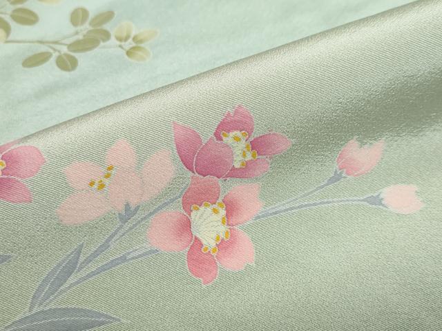 平和屋着物●訪問着　友禅　作家物　草花文　暈し染め　正絹　逸品　未使用　DABF1624ud_7