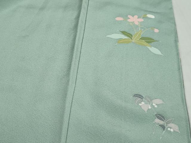 平和屋着物●訪問着　友禅　作家物　草花文　暈し染め　正絹　逸品　未使用　DABF1624ud_9