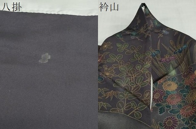 平和屋着物●訪問着　駒刺繍　風景草花文　金彩　正絹　逸品　DABF1771ud_9