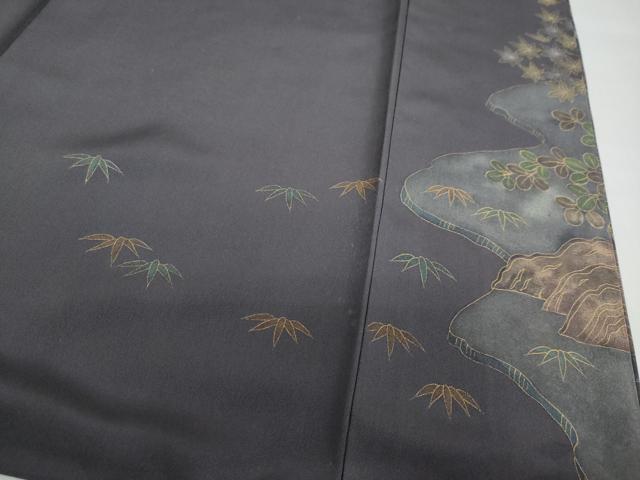 平和屋着物●訪問着　駒刺繍　風景草花文　金彩　正絹　逸品　DABF1771ud_8