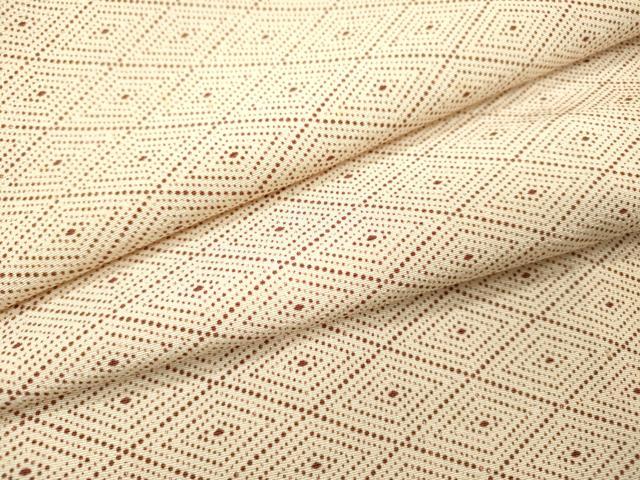 平和屋着物▽上質な小紋　単衣　菱文　正絹　逸品　DABF2669fe 15,184円