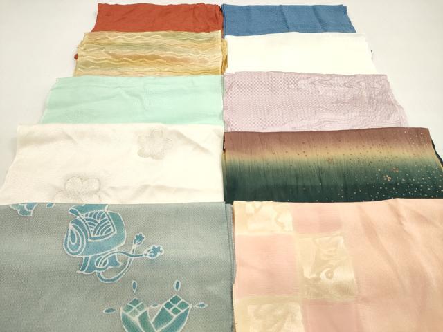 平和屋着物★和装小物　帯揚げ10枚セット　丹後ちりめん　正絹　逸品　DABF5483xg