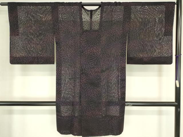 平和屋着物▽道行コート　スリーシーズン　春夏秋　塵除け　花尽くし　ロング丈　正絹　逸品　DABG0730az