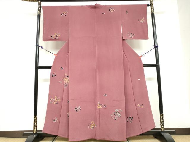 平和屋着物●東京友禅　久呂田明功　訪問着　舞花文　鬼しぼ縮緬　正絹　逸品　DABG2278ud 32,110円