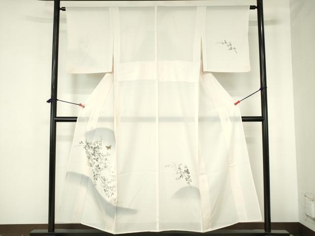 平和屋着物＊夏物　訪問着　絽　手描き　舞蝶花文　暈し染め　金彩　正絹　逸品　DABH0264op 10,449円