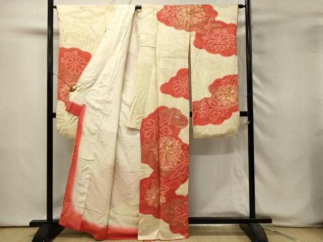 メーカー品振袖 豪華 紫野 金駒 金彩 身丈163cm 撥水加工済 MO2762 平和屋着物□豪華振袖 駒刺繍 絞り 流水菊文 金彩 正絹 逸品 DABH3050qp
