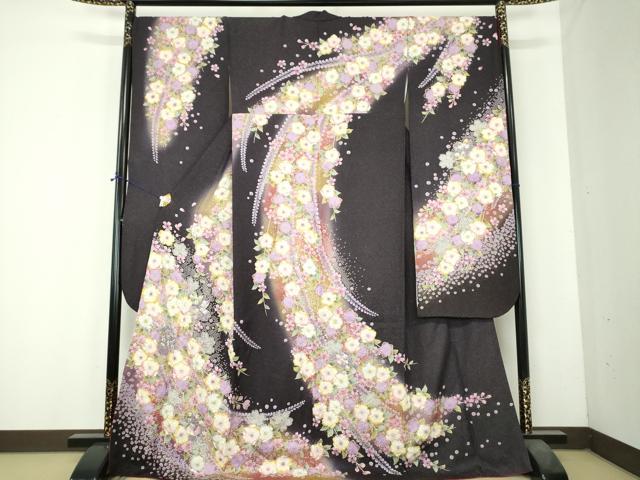平和屋着物●豪華振袖　絞り　辻が花　金彩　金通し地　正絹　逸品　DABH9898ps