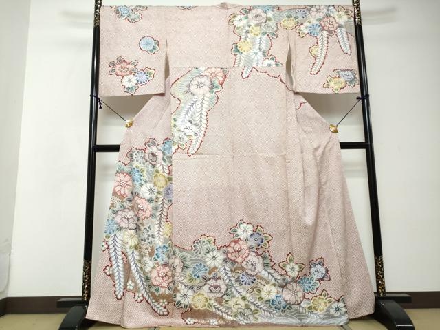 平和屋着物●訪問着　辻が花　金彩　正絹　逸品　DABI2376ud
