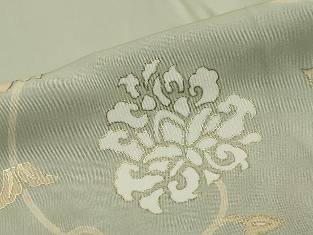 平和屋着物○訪問着 駒刺繍 花唐草文 金彩 正絹 逸品 未使用