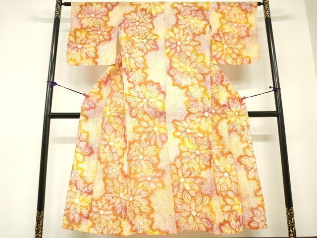 平和屋着物∴夏物　浴衣　有松鳴海絞り　花繋ぎ　綿　逸品　DABI3157cd 23,998円