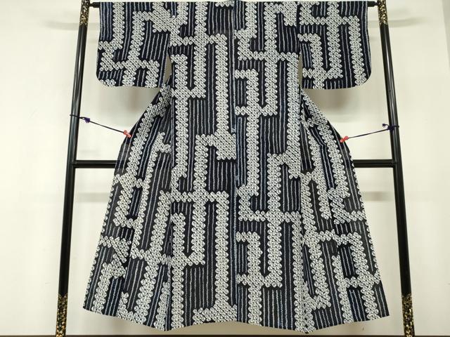 平和屋着物∴夏物　浴衣　有松鳴海絞り　抽象文様　綿　逸品　DABI3162cd 20,878円