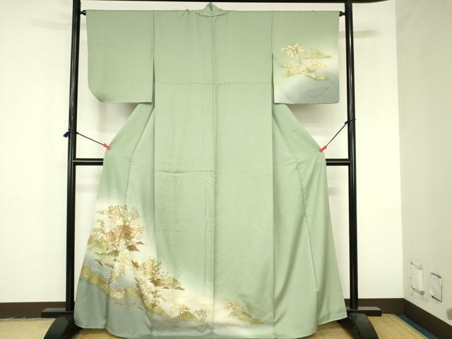 平和屋着物●訪問着 螺鈿 風景人物花文 暈し染め 金彩 正絹 逸品 DABI5207op