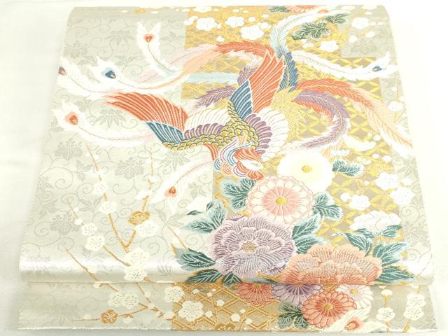 平和屋本店▼六通柄袋帯　唐織　献上鳳凰文　九百本金弐拾織　正絹　逸品　DABI5487op 10,731円
