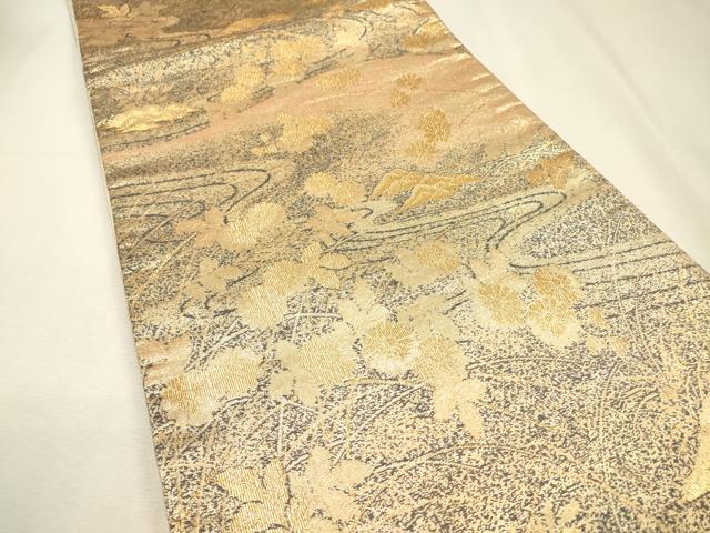 平和屋本店▽六通柄袋帯 流水菊花文 本金 正絹 逸品 DABI7963feの通販 