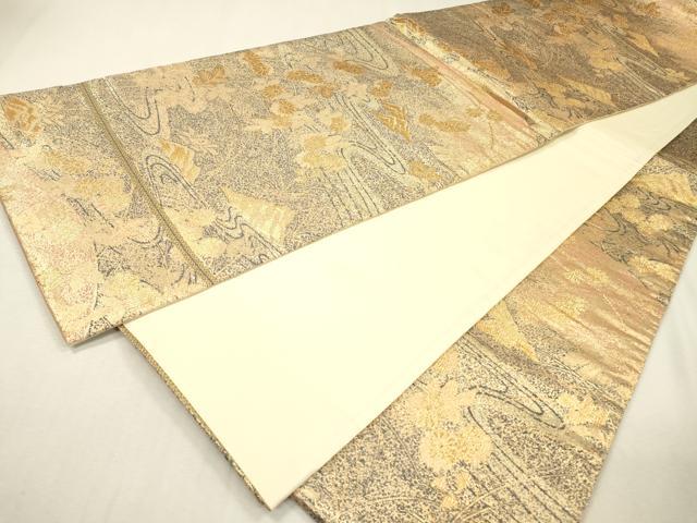 平和屋本店▽六通柄袋帯 流水菊花文 本金 正絹 逸品 DABI7963feの通販 