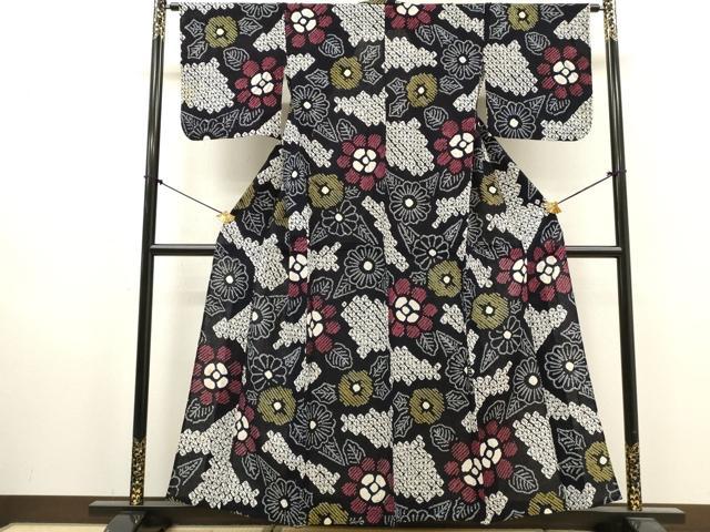 平和屋着物∴夏物　浴衣　有松鳴海絞り　舞花文　綿　逸品　DABI8960cd 25,012円