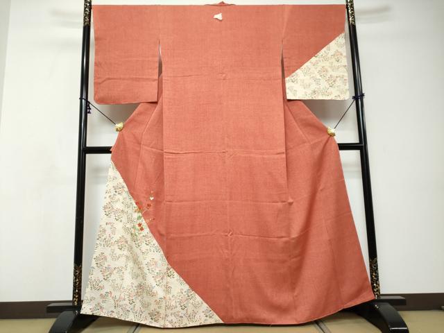 平和屋着物●訪問着　刺繍　草花文　金糸　正絹　逸品　未使用　DABI9059ud 18,460円