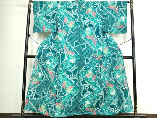 平和屋着物∴夏物　浴衣　有松鳴海絞り　舞蝶文　綿　逸品　DABJ4293cd 23,998円