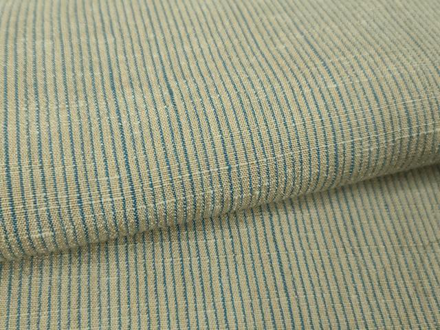 平和屋本店□極上 結城ちぢみ 単衣 小倉謹製 小倉太々 今幡