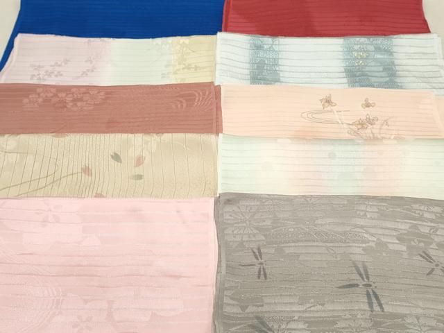 平和屋本店□夏物 和装小物 帯揚げ10枚 逸品 未使用 DZAA10553kh5 和装  