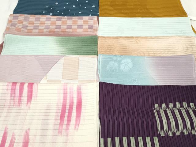 平和屋本店□夏物 和装小物 帯揚げ10枚 逸品 未使用 DZAA10409kh5