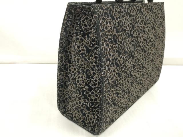 平和屋本店□和装小物 和装バッグ ハンドバッグ 印伝調 印伝風 花唐草文