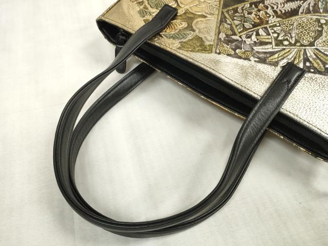 平和屋本店□和装小物 バッグ 金唐革 型押し ハンドバッグ 逸品  