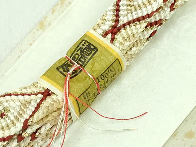 有職組紐道明　帯締め　唐組　　金糸　宮内庁御用　逸品　未使用 平和屋本店□極上 有職組紐道明 帯締め 唐組 桐壺 金糸 宮内庁