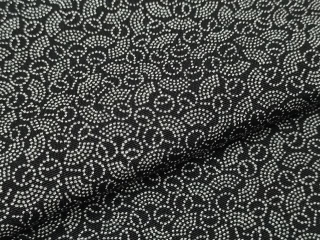 平和屋本店■江戸小紋　反物　着尺　地紙鈴文　黒地　逸品　未使用　DZAA11167kh5 平和屋本店□江戸小紋 反物 着尺 地紙鈴文 黒地 逸品 未使用