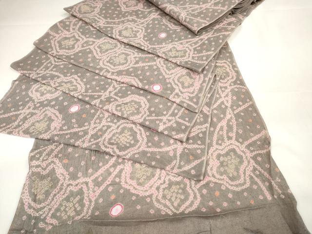 平和屋本店■極上　夏物　浴衣　有松鳴海絞り　反物　着尺　花散らし　綿　逸品　未使用　DZAA11186kh5