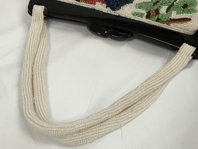 平和屋本店□和装小物 和装バッグ ビーズバッグ 枝花 がま口 持ち