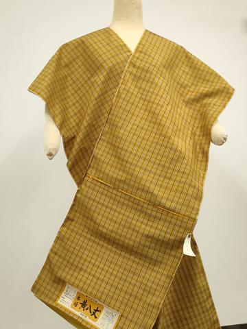 平和屋本店□極上 無形文化財 本場黄八丈 近藤傳 草木染 手織 紬