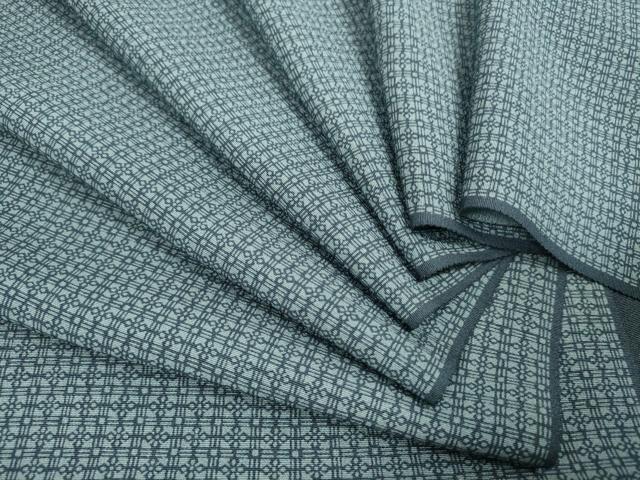 平和屋本店●人間国宝・中島秀吉・重要無形文化財 江戸小紋 反物 着尺 草木染 二道四ツ花浮し 証紙付 上代38万 逸品 未使用 DZAA11325kh5