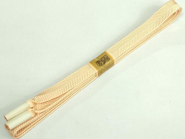 平和屋本店■極上　有職組紐道明　帯締め　笹浪組　萱草色　宮内庁御用　国立博物館御用　東京芸術大学御用　逸品　未使用　DZAA11343kh5