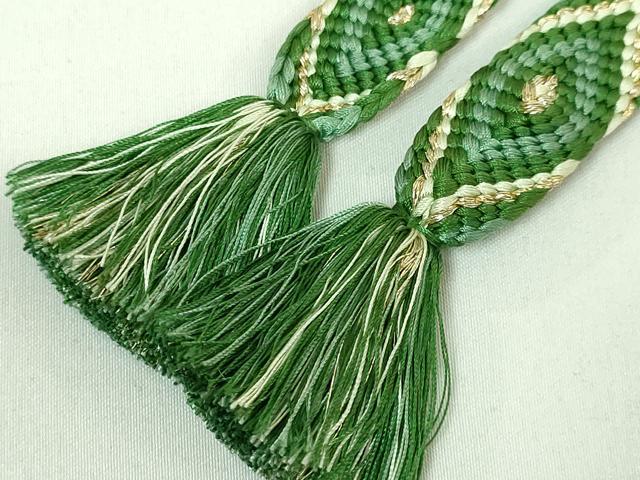 平和屋本店□極上 有職組紐道明 帯締め 唐組 金糸 宮内庁御用 国立博物館