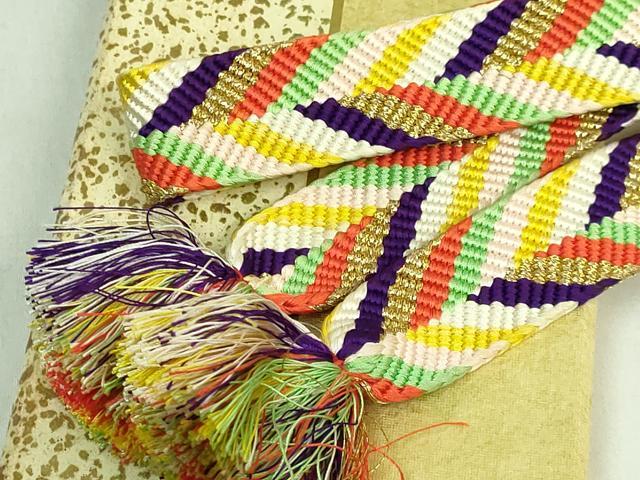 平和屋本店●極上　有職組紐道明　帯締め　笹浪組　金糸　宮内庁御用　国立博物館御用　東京芸術大学御用　逸品　DZAA11537kh6