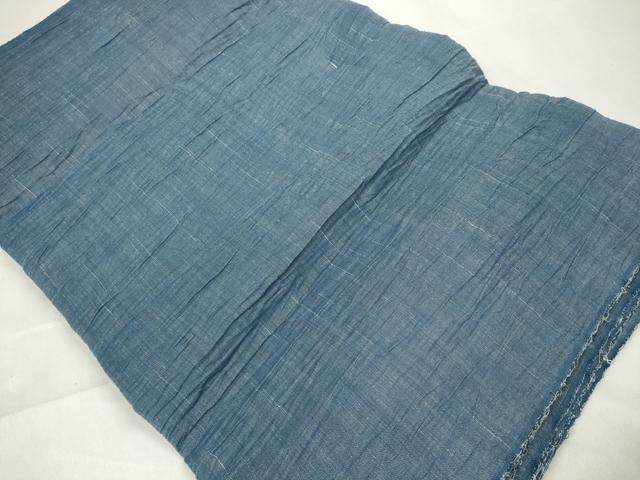平和屋本店＊極上 夏物 織物の名産 近江ちぢみ 麻 和装小物 座布団地 座布団カバー 薄花色 大丸扱い 共箱付き 逸品 未使用 DZAA11578kh6_5