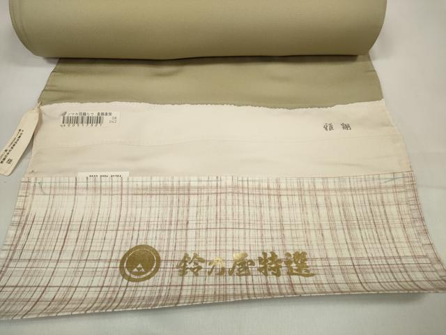 平和屋本店●極上 京都の和装業の老舗一門 千切屋治兵衛 付下げ 反物 着尺 駒刺繍 貝桶花文 金彩 鈴乃屋扱い 逸品 未使用 DZAA11596kh6_8