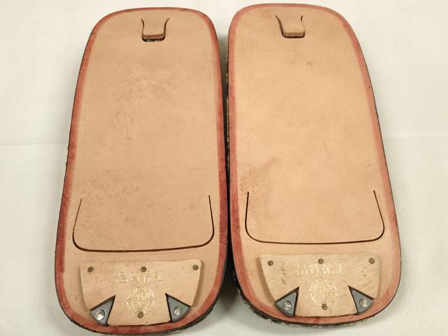 平和屋本店●極上　男性　和装小物　雪駄　錦蛇　錦ヘビ　総本皮　ヘビ皮　芝惣　履物　LLサイズ　26.5cm　逸品　未使用　DZAA11599kh6