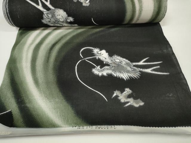 平和屋本店●極上　男性　夏物　浴衣　反物　着尺　龍　キングサイズ　綿　逸品　未使用　DZAA11685kh6_4