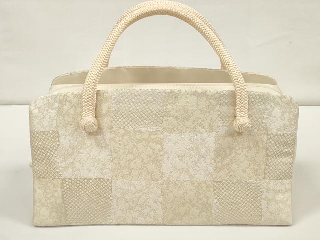 平和屋着物●和装小物　和装バッグ　利久バッグ　市松柄　伊と忠　箱付き　逸品　DZAA11707kh6_1