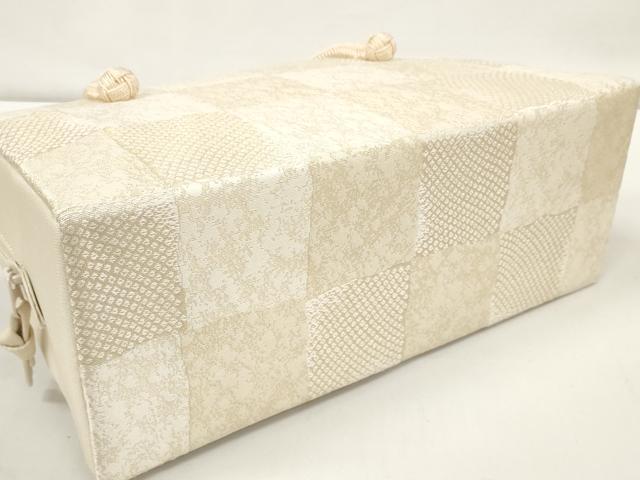 平和屋着物●和装小物　和装バッグ　利久バッグ　市松柄　伊と忠　箱付き　逸品　DZAA11707kh6_3