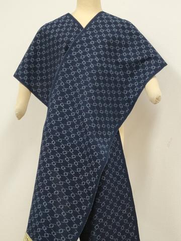 平和屋着物●極上　久留米絣　綿　反物　着尺　網目文　田中淳作　証紙付き　逸品　未使用　DZAA11722kh6_8