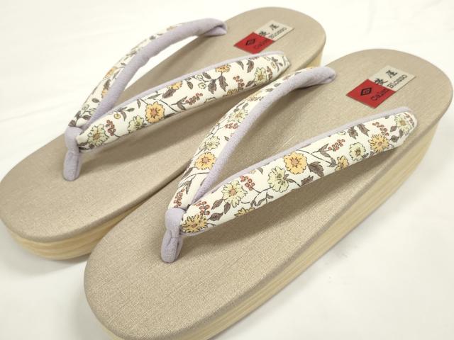 平和屋着物●極上　和装小物　菱屋　Calen Blosso　カレンブロッソ　カフェ草履　箱付き　Lサイズ　25.0cm　逸品　未使用　DZAA11742kh6