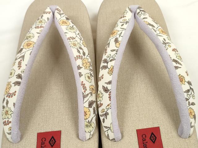 平和屋着物●極上　和装小物　菱屋　Calen Blosso　カレンブロッソ　カフェ草履　箱付き　Lサイズ　25.0cm　逸品　未使用　DZAA11742kh6