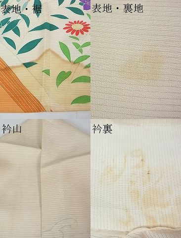 平和屋本店□希少 夏物 アンティーク 大正ロマン 振袖 絽 刺繍 立波花文 金