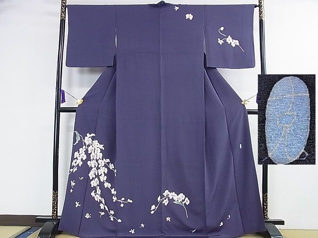 平和屋本店□極上 本加賀友禅作家 南克治 訪問着 引染 胡蝶蘭