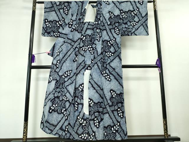 平和屋本店■極上　夏物　浴衣　有松鳴海絞り　花唐草文　綿　逸品　DZAA20169kh5 平和屋本店□極上 夏物 浴衣 有松鳴海絞り 花唐草文 綿 逸品 DZAA20169kh5