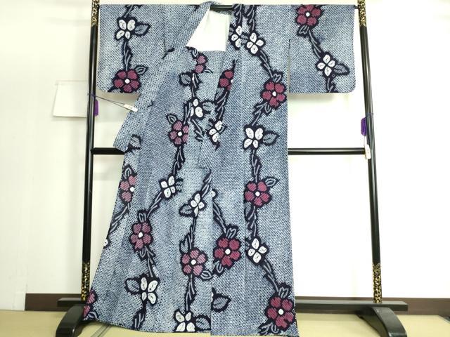平和屋本店□上質な長襦袢 無双仕立て 更紗花鳥間道 逸品 DZAA5522kh5